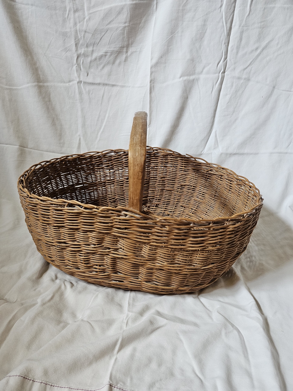 Natural Woven Brown Storage Basket with Handle - Home Accents